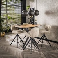 Table de bar Tamzin 140x80 cm-placage de teck recyclé