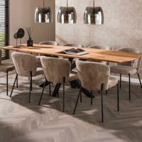 Table de salle à manger à rallonge Despodov | 275 x 90 x 77 cm | Bois d'acacia massif