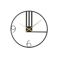 Horloge ligne metal noir large