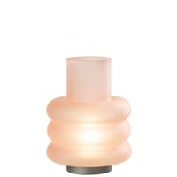 Lampe led anneaux verre rose