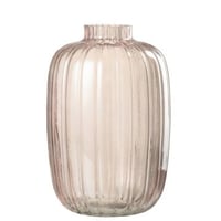 Vase ligne verre rose large