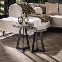 Set de 2 tables basses Gretchen-grey