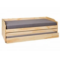 Lit banquette gigogne Lothar 90x200cm 3 couchages - bois de pin