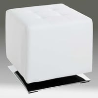Tabouret pivotant avec base chromée | Blanc | Capacité de charge 90 kg
