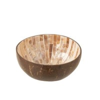 Bol coconut raye noix de coco + coquillage marron