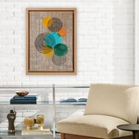 Peinture sur toile de Leao - 100% JUTE et cadre en bois