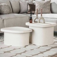 Set de 2 tables basses Marbella Elegance-marbre composite 