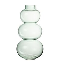 Vase boule verre vert large
