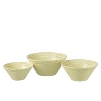 Set 3 bols cermaique jaune small/medium/large