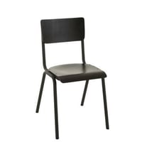 Chaise bois/metal noir
