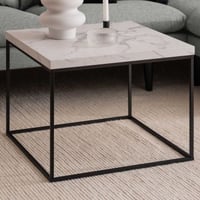 Table basse Barossa - 60x60x45cm - marbre blanc