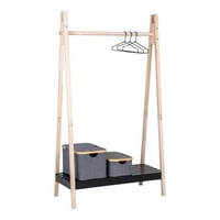Torino Clothes Rack - Natural/Black - MDF/Paulownia