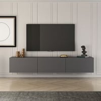 Meuble TV West - 100% MELAMINE - Anthracite - 150 x 30 x 32 cm