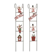 Echelle deco renne/bonhomme de neige metal mix assortiment de 2