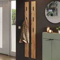 Porte-manteau mural Amika 3 crochets - décor chêne