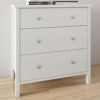 Commode Tarik 80cm à 3 tiroirs - blanc