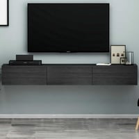 Terra Meuble TV | 100 % MÉLAMINE | Noir