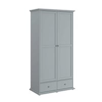 Armoire Morgane 105cm avec 2 portes - gris
