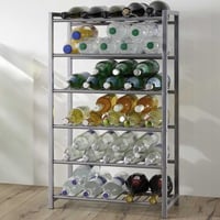 Porte-bouteilles | 54 x 31 x 90 cm | Gris / Métal