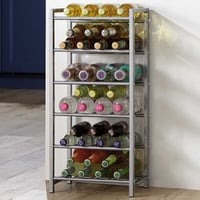 Porte-bouteilles | 34 x 22 x 72 cm | Gris / Métal