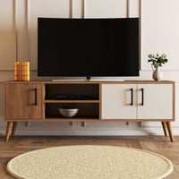 Woody Fashion TV Stand | 100% Mélaminé | Chêne Blanc