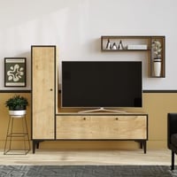 Meuble TV Emerald | 100% mélaminé | Largeur : 118 cm | Hauteur : 137 cm