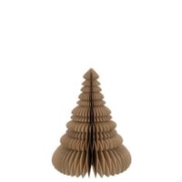 Sapin de noel a poser pliant papier beige large