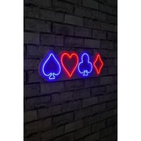 Jeu de cartes à éclairage néon - Série Wallity - Bleu/rouge