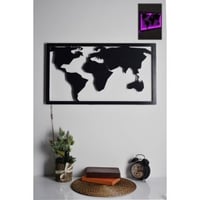 Firewood éclairage LED | Base MDF noire | Rose | 71x40 cm