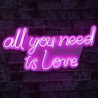 Néons All You Need Is Love - Série Wallity - Rose