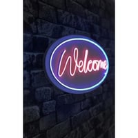 Néons de bienvenue - Série Wallity - Bleu/rouge 