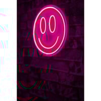 Smiley néon - Série Wallity - Rose