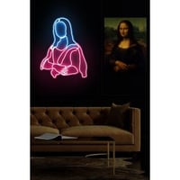 Néon Mona Lisa - Série Wallity - Rose/bleu