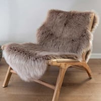 Peau d'agneau artificielle - 60x180 cm - brun clair