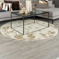 Tapis rond WAAR Miami, couleur sable, 160cm