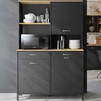 Armoire buffet Manchester | 119 x 41 x 180 cm | Helvezia Oak-design