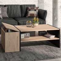 Table basse avec rangement Lore - chêne Kronberg clair