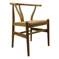Chaise de salle à manger Delilah - 50x41x78cm - intérieur/extérieur - bois teck/feuille bananier