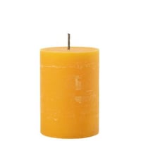 Bougie exterieure pilier paraffine jaune medium-95heures
