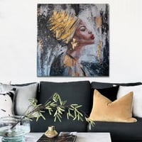 Handie Peinture à l'huile décorative | Cadre en bois | 50 x 50 cm