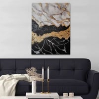 Handie Peinture à l'huile décorative | Cadre en bois | 50 x 70 cm