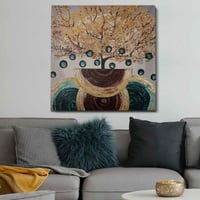 Handie Peinture à l'huile décorative | Cadre en bois | 50 x 50 cm