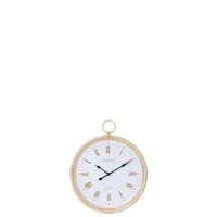 Horloge murale kyr rottin/mdf naturel/blanc small