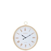 Horloge murale kyr rottin/mdf naturel/blanc medium