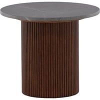 Table d'appoint HÄRÖN - Marron foncé/gris foncé aspect marbre