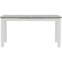 Table à manger extensible Albany Venture Design - Aluminium blanc/gris - 152x90 cm