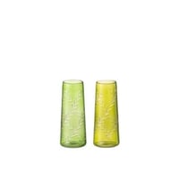 Vase feuil verre vert small assortiment de 2