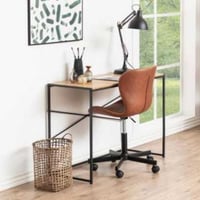 Bureau Dover - 100x45x75 cm - chêne sauvage/noir