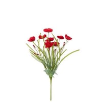 Branche poppy artificiel rouge