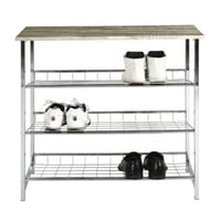 Rangement pour chaussures avec 3 étagères | Cadre en métal | Design en chêne truffé